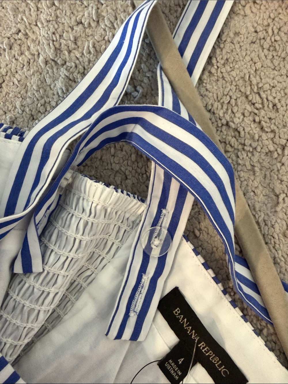 Banana Republic Blue and White Striped Dress NWT Size 4 - Picture 6 of 6